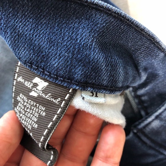 7 for all mankind boot cut jeans short - Picture 4 of 7